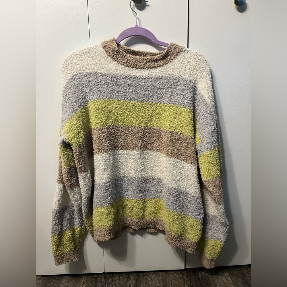 Fashion nova fuzzy striped sweater